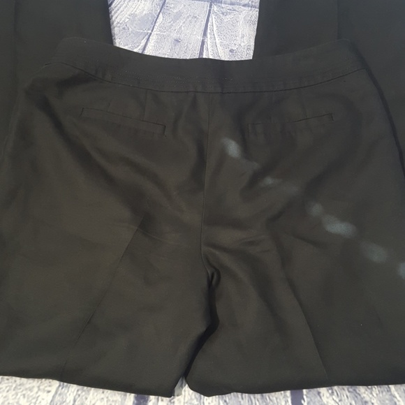 Ann Taylor Black Silk Blend Straight Trouser, 8 - Picture 2 of 5